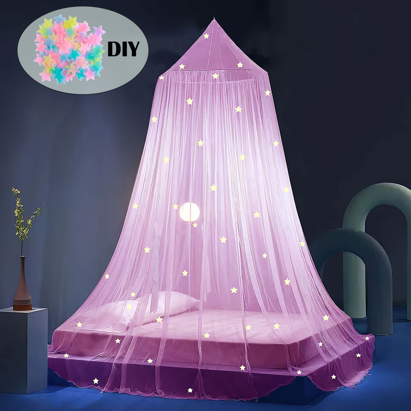 Baby Nursery Accessories - Luminous Dome Mosquito Net Kids Bed