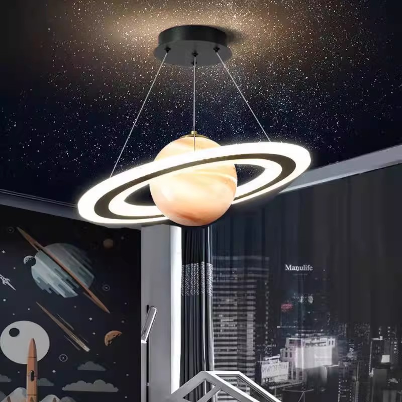Baby Nursery Chandelier - Planet Light Children's Room Chandeliers LED
