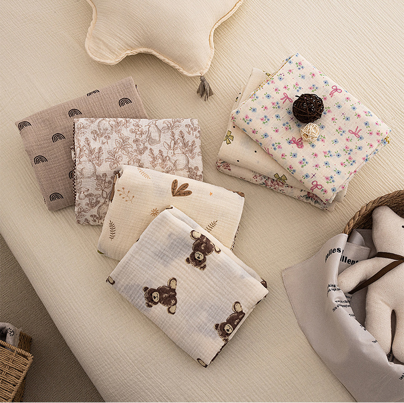 Baby Girl Nursery Quilt - Baby Summer Swaddle Blanket Newborn Floral