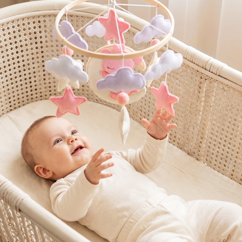 1Pc Wooden Baby Crib Mobile Mu - Baby Nursery Music review and price