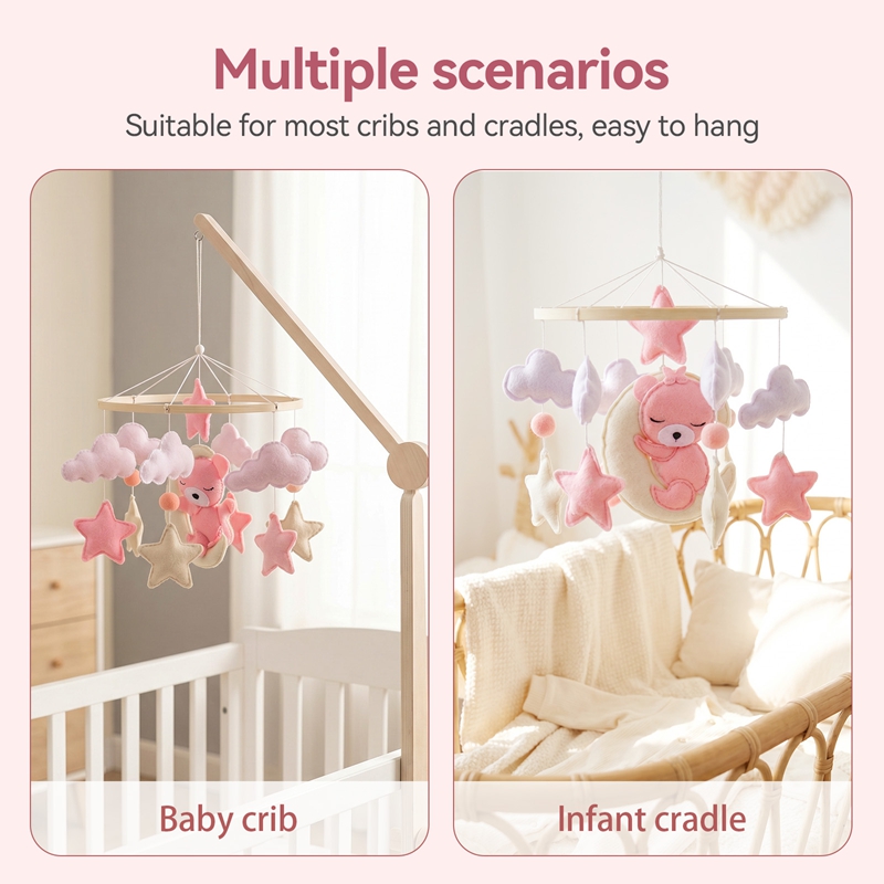 1Pc Wooden Baby Crib Mobile Mu - Baby Nursery Music review and price