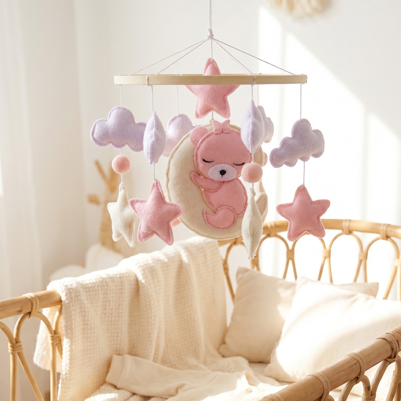 1Pc Wooden Baby Crib Mobile Mu - Baby Nursery Music review and price