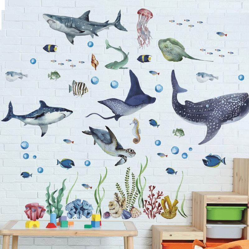 Latest Watercolor Sharks Ocean - Baby Nursery Ocean review and price