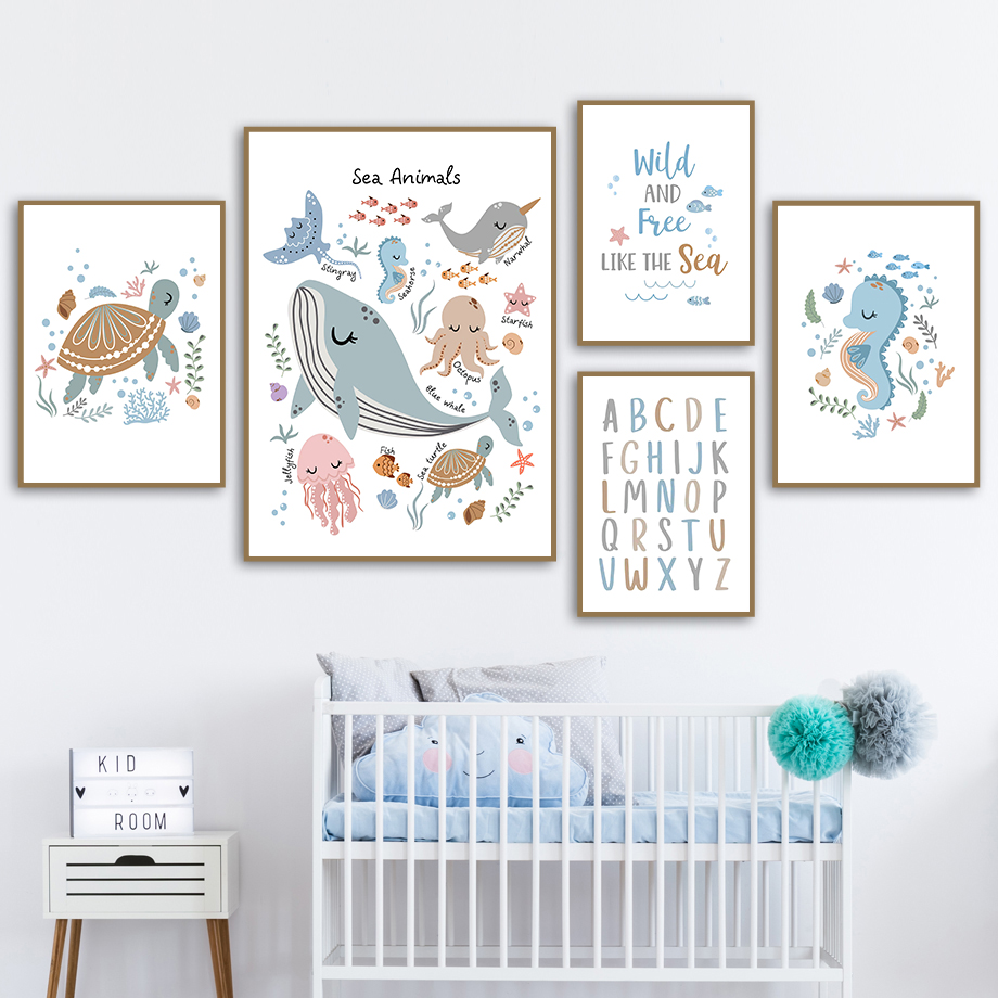 Unframe Ocean Animals Sea Turt - Baby Nursery Ocean review and price