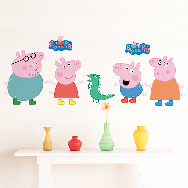 Cartoon Peppa Pig Wall Sticker - Baby Nursery Decals review and price