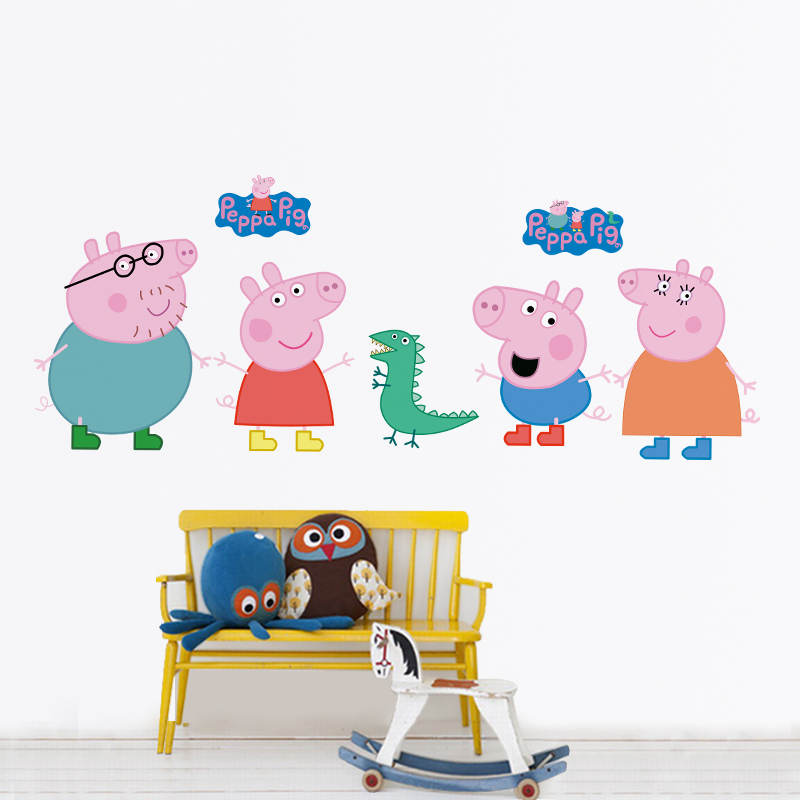 Cartoon Peppa Pig Wall Sticker - Baby Nursery Decals review and price