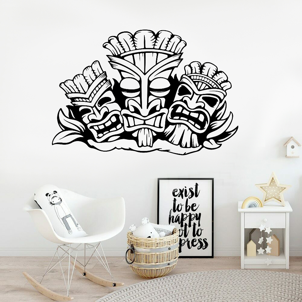 Hawaiian Totem Wall Sticker Al - Baby Nursery Decals review and price