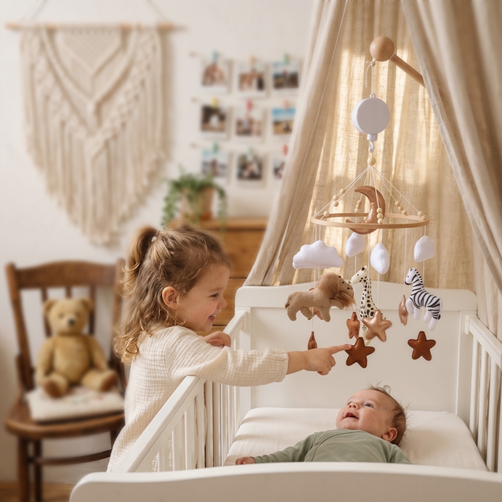 Wooden Bed Bell Baby Crib Mobi - Baby Nursery Music review and price
