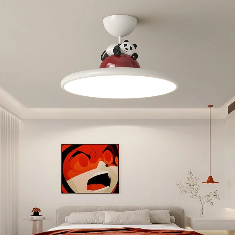 Cartoon Cream Style Panda LED  - Baby Nursery Chandelier review and price