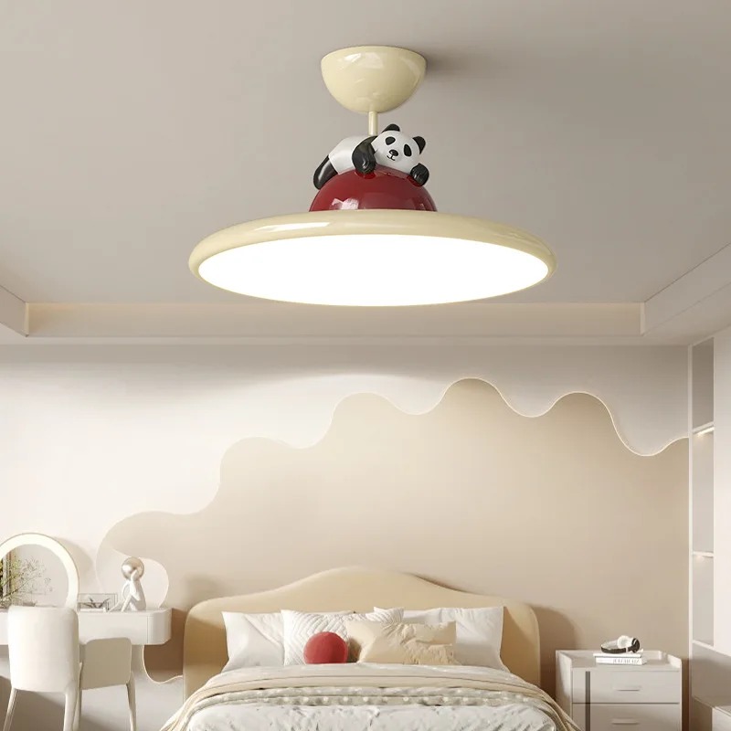 Cartoon Cream Style Panda LED  - Baby Nursery Chandelier review and price