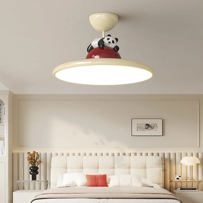 Cartoon Cream Style Panda LED  - Baby Nursery Chandelier review and price