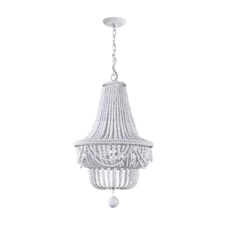 Wooden Beaded Chandelier Semi- - Baby Nursery Chandelier review and price