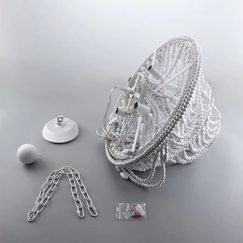Wooden Beaded Chandelier Semi- - Baby Nursery Chandelier review and price