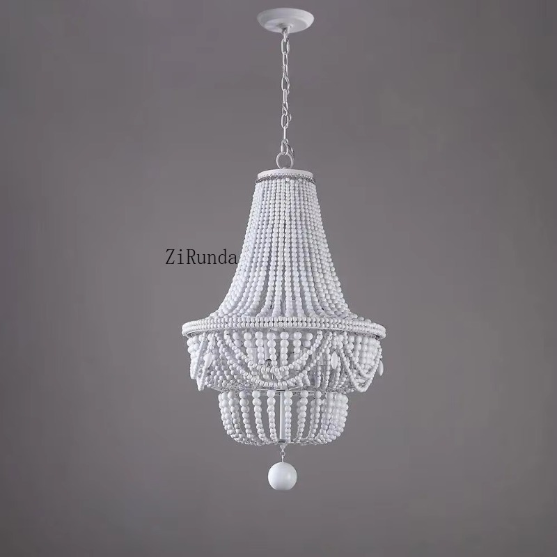 Wooden Beaded Chandelier Semi- - Baby Nursery Chandelier review and price