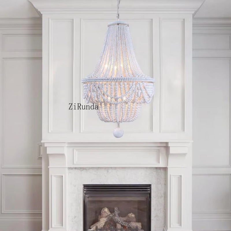 Wooden Beaded Chandelier Semi- - Baby Nursery Chandelier review and price
