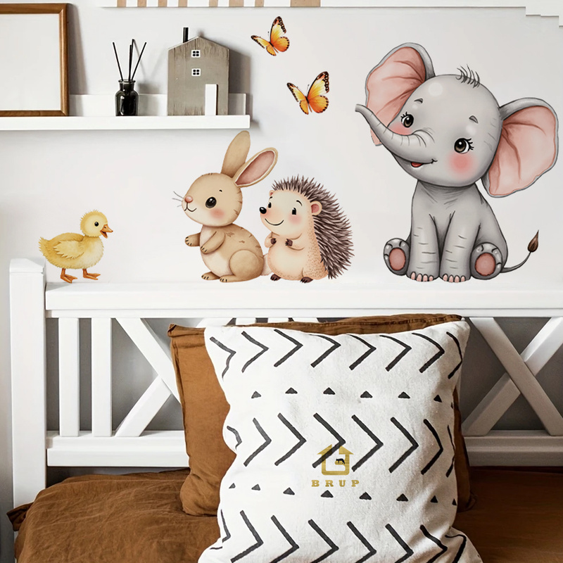Cartoon Animal Wall Sticker -  - Baby Nursery Decals review and price