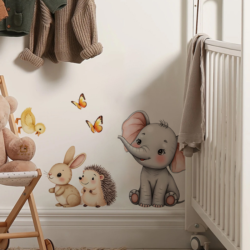 Cartoon Animal Wall Sticker -  - Baby Nursery Decals review and price