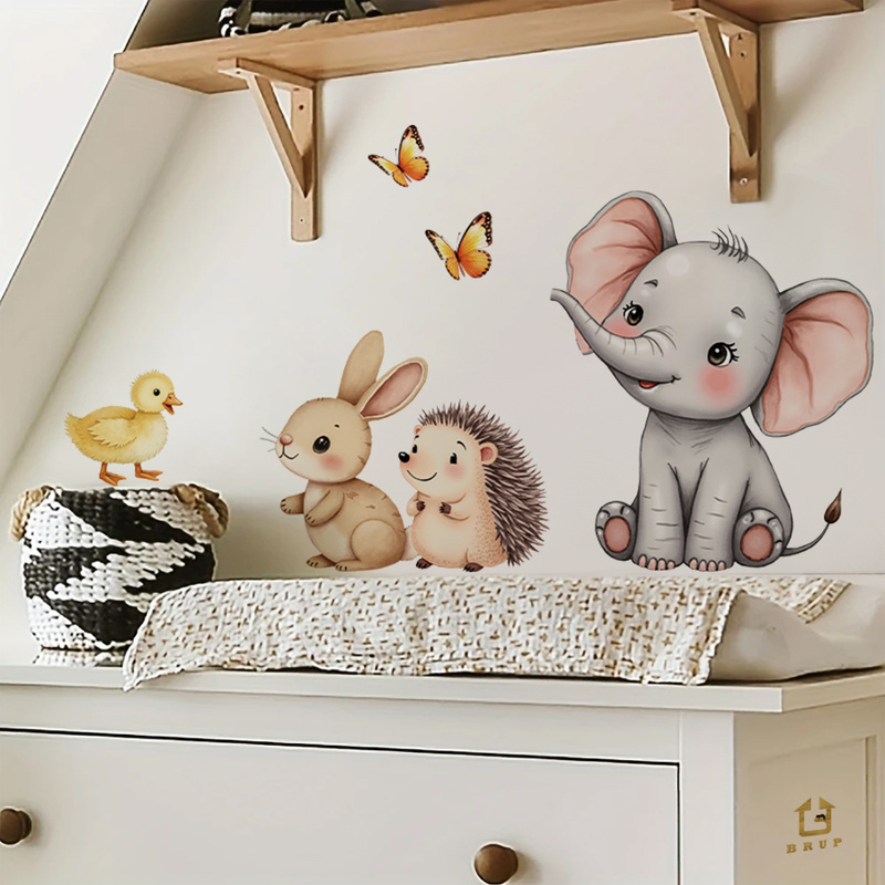 Cartoon Animal Wall Sticker -  - Baby Nursery Decals review and price
