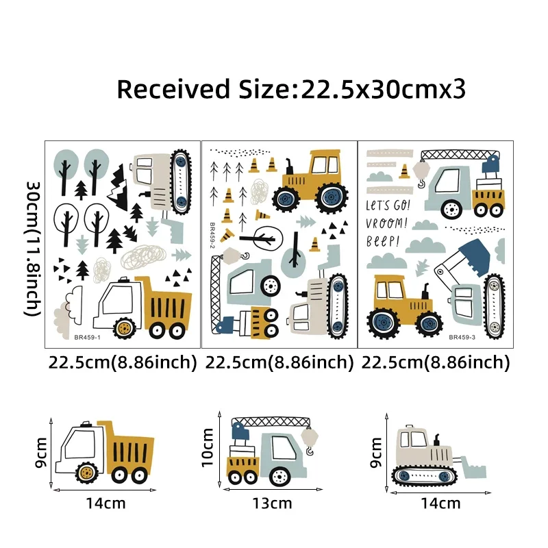Hand Drawn Cute Cars Cargo Tru - Baby Nursery Decals review and price