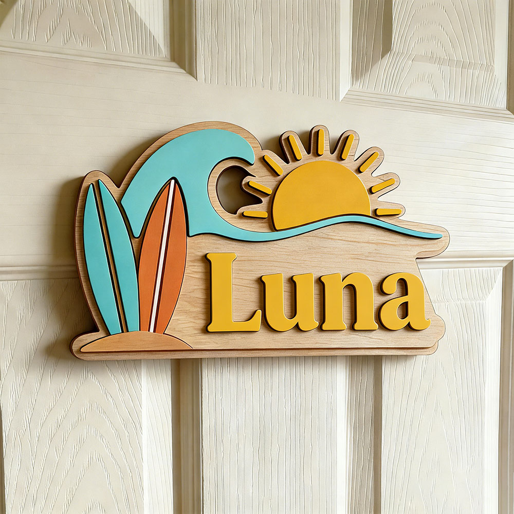 Custom Beach Wave Surfboard Su - Baby Nursery Name review and price