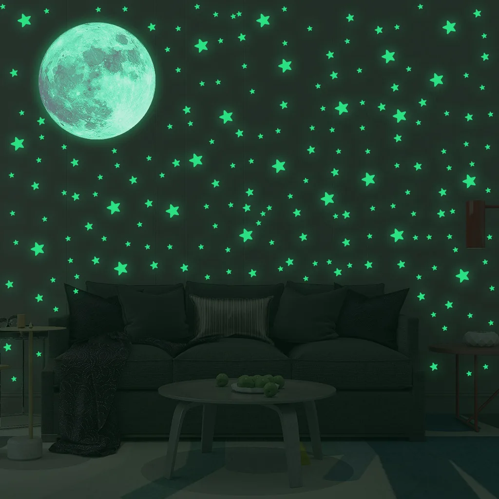 Luminous Moon Stars Wall Stick - Baby Nursery Decals review and price