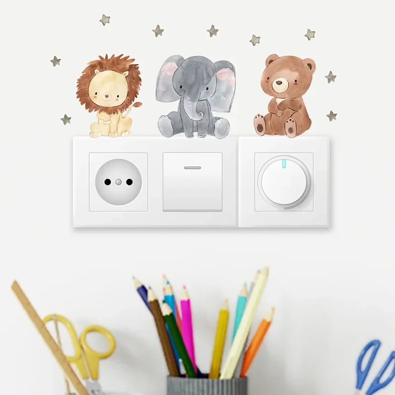 1/2/4/6set Cartoon Animals Wal - Baby Nursery Decals review and price